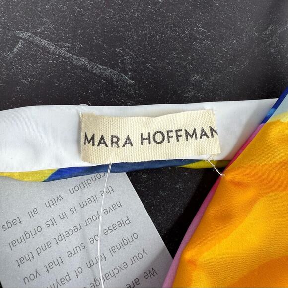 Mara Hoffman Viti Carla Knot Bikini Top White Multi Women’s Sz S - Picture 5 of 7